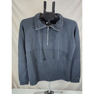 BKE Mens Large Black Quarter Zip Sweater In Large L